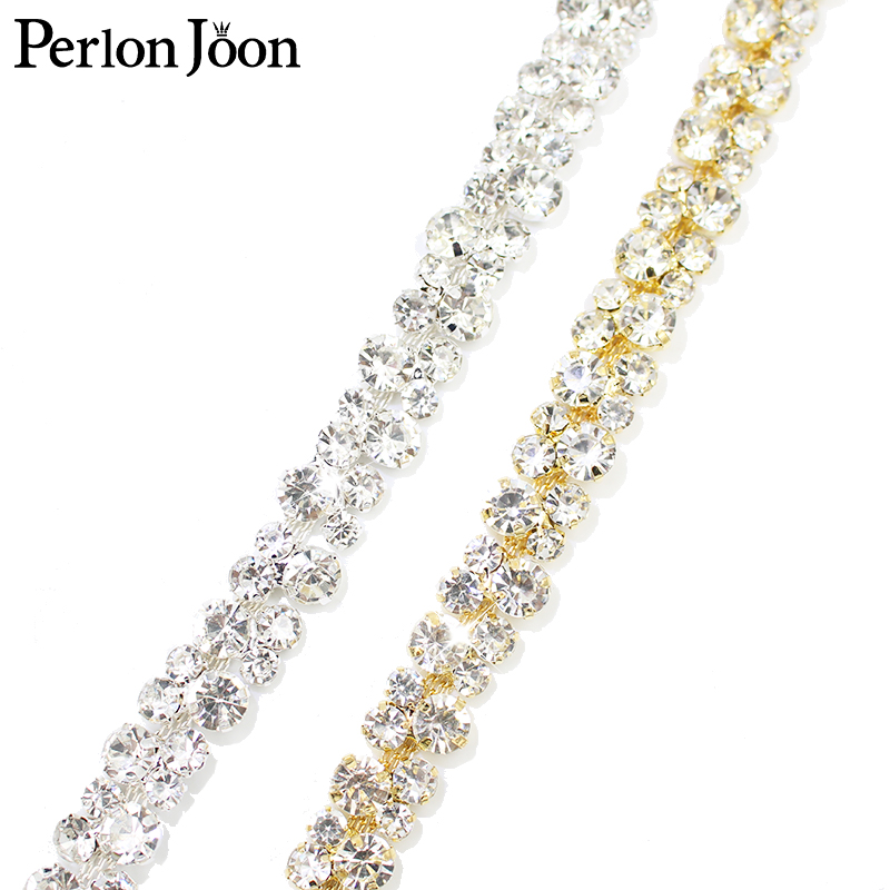 Perlon Strap Woven - 스파클링 전체 다이아몬드 크리스탈 체인 라인