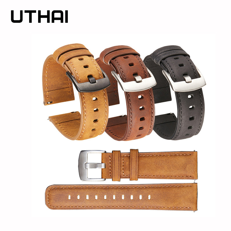 Leather Strap Quick Release - UTHAI Z85 카프 가죽 시계줄 스마트