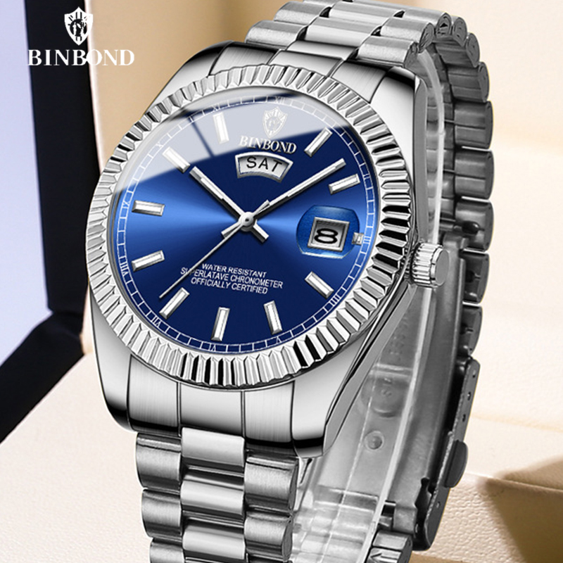 BINBOND B7012 남성 패션 비즈니스 스포츠 쿼 - Rolex Watch Datejust 리뷰 및 가격